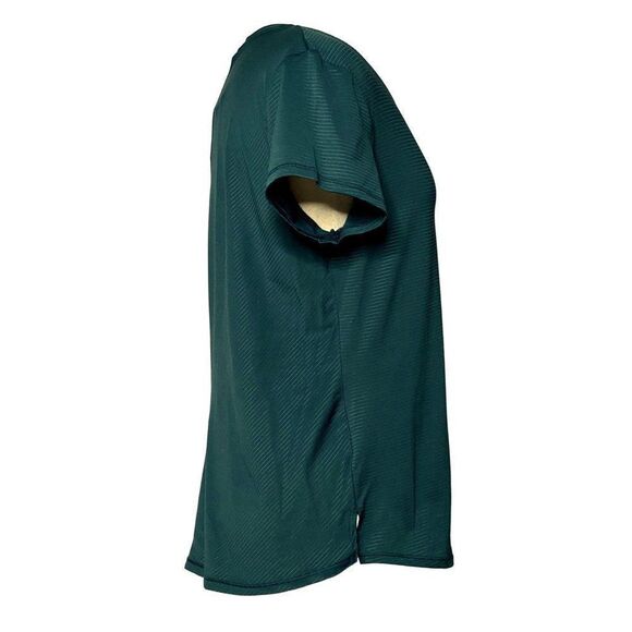 All in Motion Athletic Tee Dark Green Tonal Stripe Pullover Sz S NEW - Picture 3 of 5